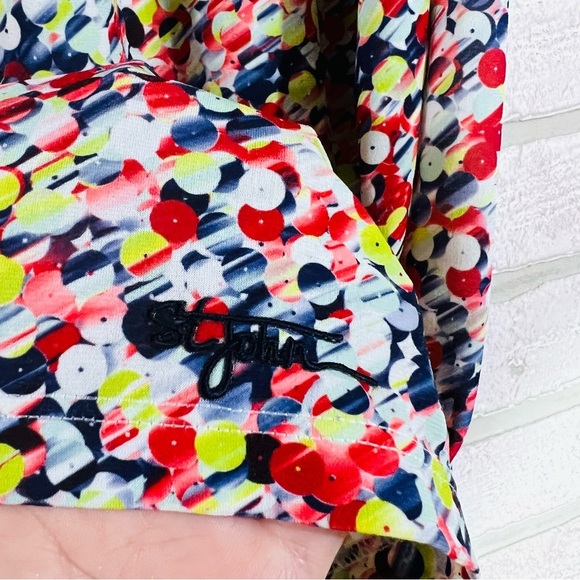 St. John Sport by Marie Gray Multi Color Abstract Print Tunic Top Size S - Picture 8 of 10